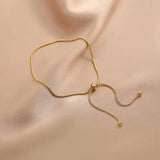 Adjustable Ankle Bracelet Snake Chain Foot Chain Beads Jewelry Gift