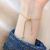 Titanium Steel Pull-out Bracelet Snake Chain Bangle for Men Women