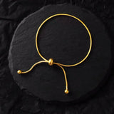 Titanium Steel Pull-out Bracelet Snake Chain Bangle for Men Women