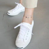 Double Layer Sterling Silver Anklet for Women Foot Chain Bracelet