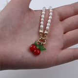 Cherry Rice Pearl Necklace 4-4.5mm for Women