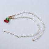 Cherry Rice Pearl Necklace 4-4.5mm for Women