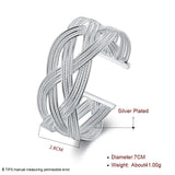 925 Silver Web Open Cuff Bracelets for Women