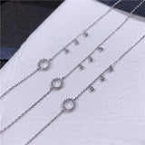 Circle Ankle Bracelet 925 Sterling Silver Women Anklet