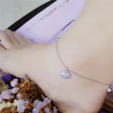Shell Pendant Anklet 925 Sterling Silver Ankle Bracelet