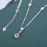 925 Silver Women Pendant Choker Necklace
