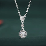 925 Silver Women Pendant Choker Necklace