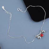 Heart Shape Anklet 925 Sterling Silver Women