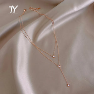 Titanium Steel Rose Necklace Jewelry for Women