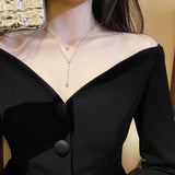 Titanium Steel Rose Necklace Jewelry for Women