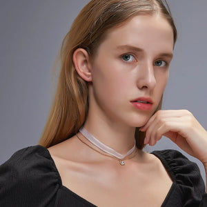 Double-layer Mesh Clavicle Chain Japanese Choker Collar Students Jewelry