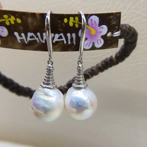Freshwater Pearl Silver Drop Earrings for Women
