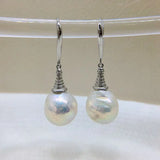 Freshwater Pearl Silver Drop Earrings for Women