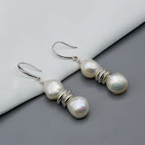 Baroque Freshwater Pearl Silver Earrings