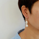 Baroque Freshwater Pearl Silver Earrings
