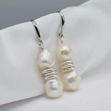 Baroque Freshwater Pearl Silver Earrings