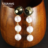 Baroque Pearl Drop Earrings 925 Sterling Silver Jewelry