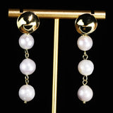 Baroque Pearl Drop Earrings 925 Sterling Silver Jewelry