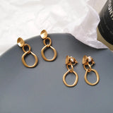 Metal Round Clip Earrings No Piercing Required