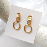 Metal Round Clip Earrings No Piercing Required