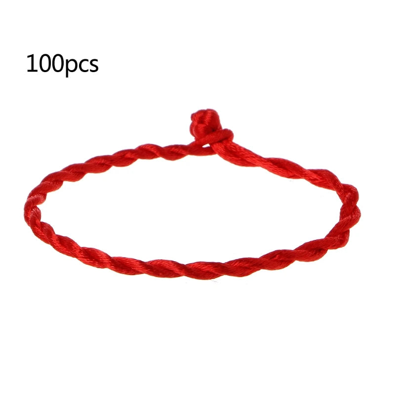 Ethnic Red Rope Lanyard Braided Bracelet String Kabbalah Bracelets