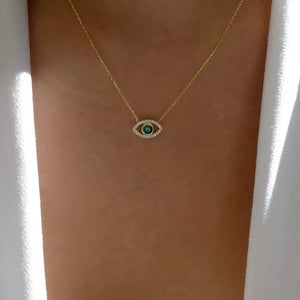 Evil Eye Pendant Necklace Lucky Choker Chain Daily Minimalist Jewelry