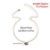 Evil Eye Pendant Necklace Lucky Choker Chain Daily Minimalist Jewelry