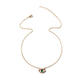 Evil Eye Pendant Necklace Lucky Choker Chain Daily Minimalist Jewelry