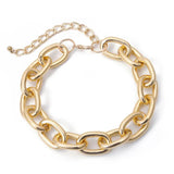 Cuban Metal Stubby Clavicle Necklace Retro Charm Jewelry