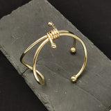 Metal Knot Cuff Bangles For Women Statement Open Alloy Bracelet