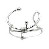 Metal Knot Cuff Bangles For Women Statement Open Alloy Bracelet