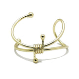 Metal Knot Cuff Bangles For Women Statement Open Alloy Bracelet