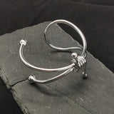 Metal Knot Cuff Bangles For Women Statement Open Alloy Bracelet