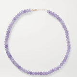 Faceted Purple Beads Necklaces For Women Natural Stone Chokers