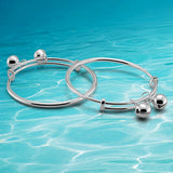 925 Silver Baby Bangle Bracelet Personalized Birthday Gift