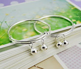 925 Silver Baby Bangle Bracelet Personalized Birthday Gift