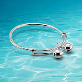 925 Silver Baby Bangle Bracelet Personalized Birthday Gift