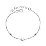 925 Silver Bracelets Star Beads Box Chain Women's Bracelets & Bangles