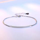 925 Silver Bracelets Tube Box Chain For Women