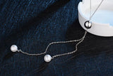 925 Silver Necklace Pearl Sweater Long Chain Necklaces For W