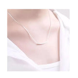 925 Silver Necklace Women Stereo Pipe Box Chain Choker S-N193