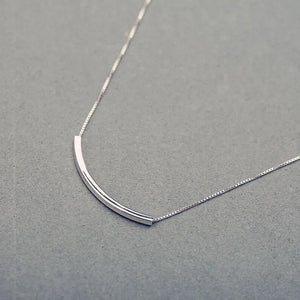 925 Silver Necklace Women Stereo Pipe Box Chain Choker S-N193