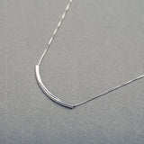 925 Silver Necklace Women Stereo Pipe Box Chain Choker S-N193