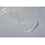 925 Silver Necklace Women Stereo Pipe Box Chain Choker S-N193