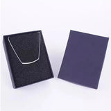 925 Silver Necklace Women Stereo Pipe Box Chain Choker S-N193