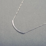 925 Silver Necklace Women Stereo Pipe Box Chain Choker S-N193