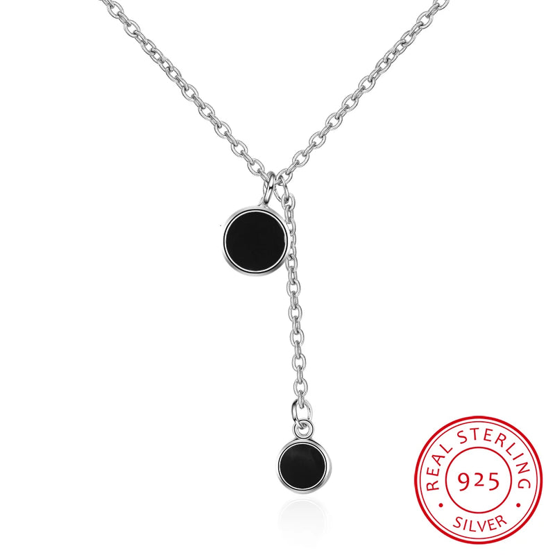 925 Silver Tassel Necklace for Women Girl Gift