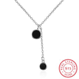 925 Silver Tassel Necklace for Women Girl Gift