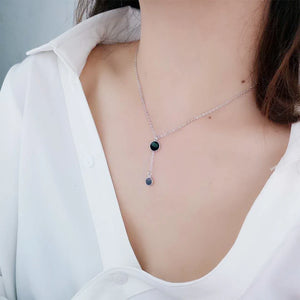 925 Silver Tassel Necklace for Women Girl Gift