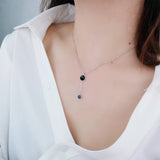 925 Silver Tassel Necklace for Women Girl Gift